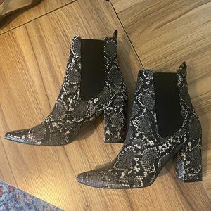 Steve Madden Snakeskin Heeled Chelsea Boots
